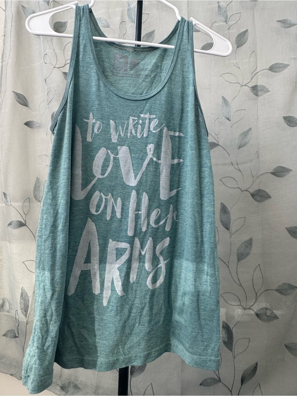 Teal Graphic Tank Top - 'To Write Love On Her Arms'